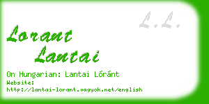 lorant lantai business card